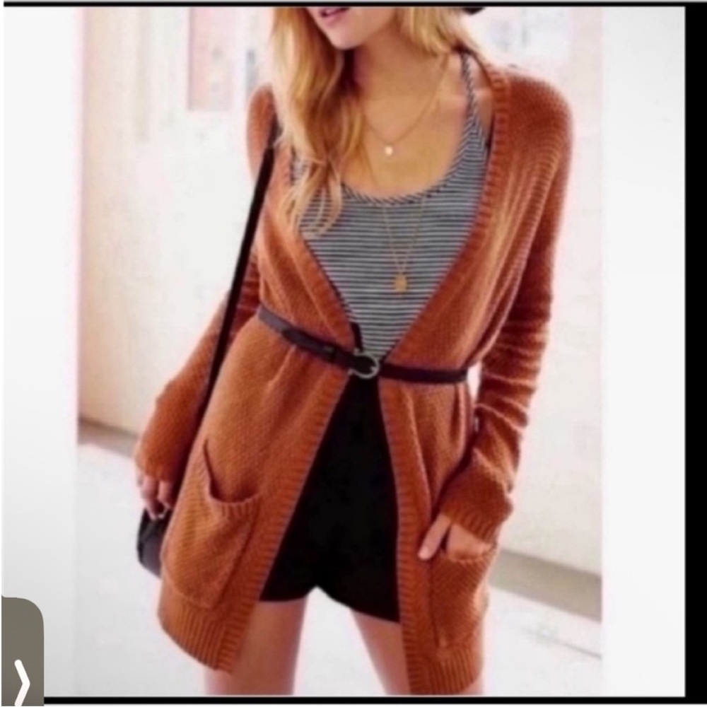 Urban outfitters rust orange cardigan